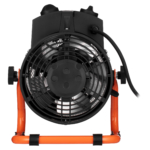 2E Industrial fan heater electric, Stainless, 2kW, 20m sq, 239m cubic/h, heating element – stainless steel, IPX4, black