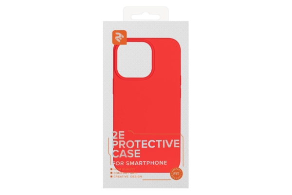 2Е Basic case for iPhone 14 Pro , Liquid Silicone, Red