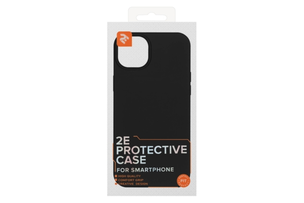 2Е Basic case for iPhone 14  Max, Liquid Silicone, Black