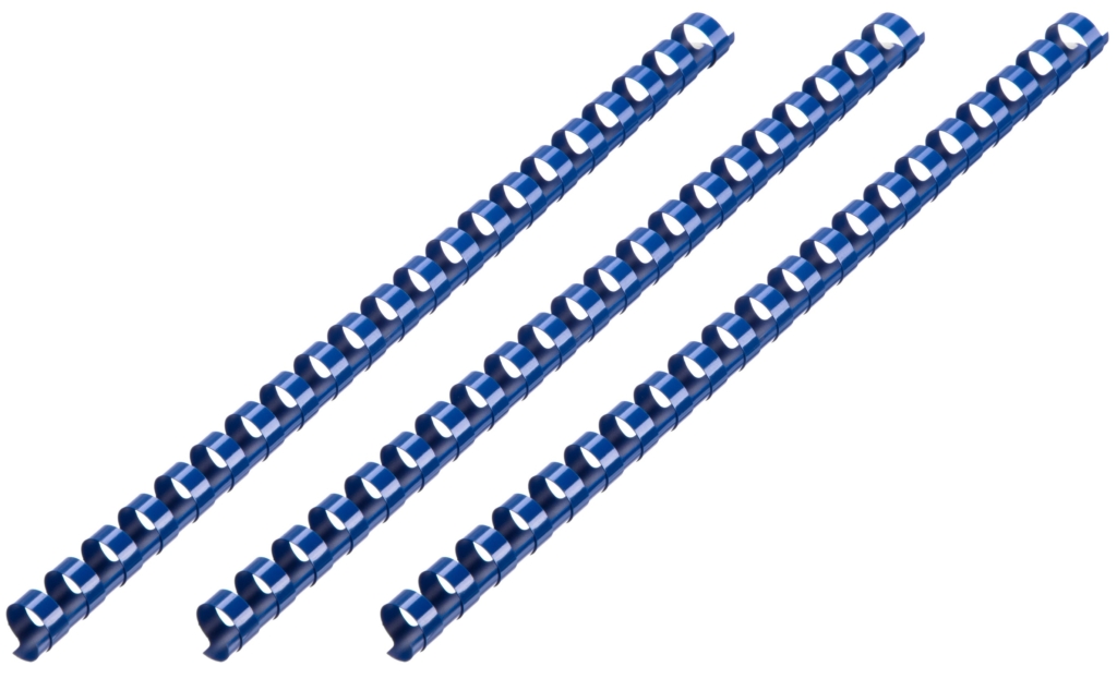Plastic combs for the binder 12mm cyan 100pcs