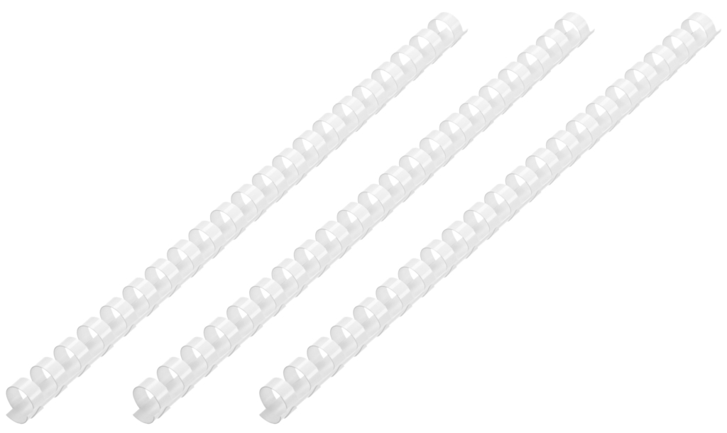 Plastic combs for the binder 14mm white 100pcs