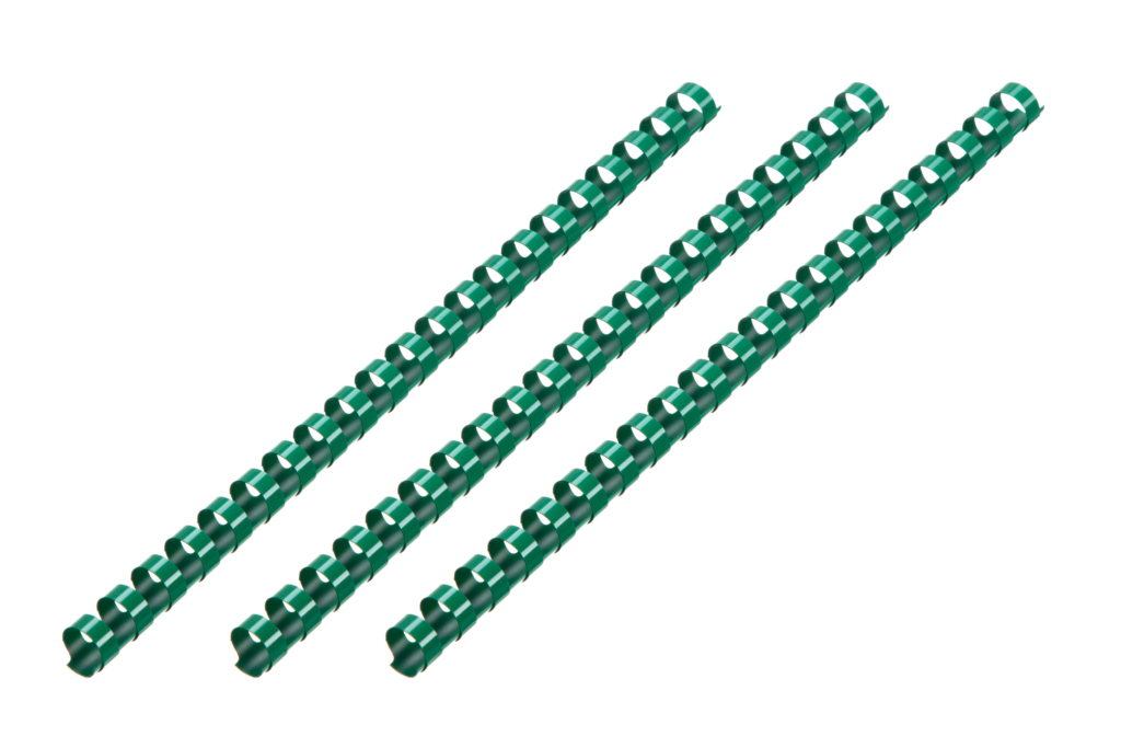 Plastic combs for the binder 14mm green 100pcs