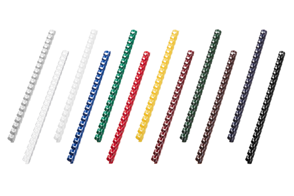 Plastic combs for the binder 14mm light gray 100pcs