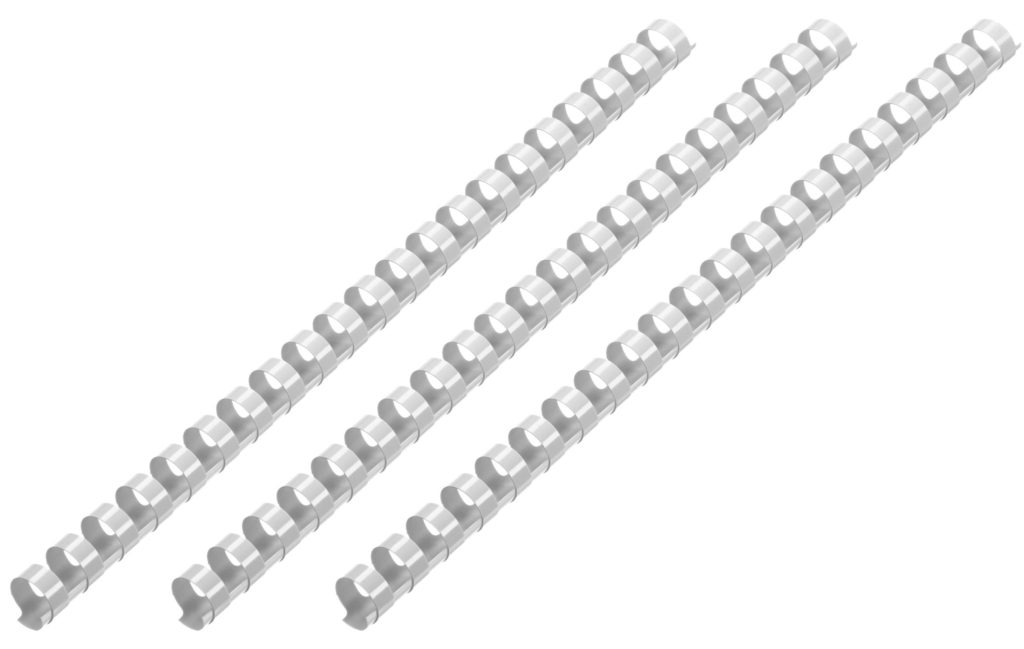 Plastic combs for the binder 14mm light gray 100pcs