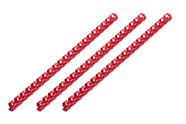 Plastic combs for the binder 16mm red 100pcs