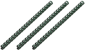 Plastic combs for the binder 16mm dark green 100pcs