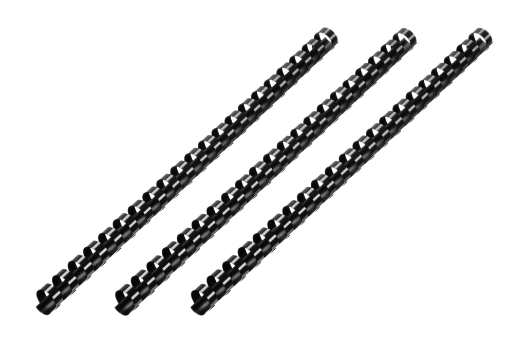 Plastic combs for the binder 16mm black 100pcs