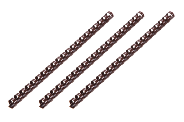 Plastic combs for the binder 16mm chocolate 100pcs
