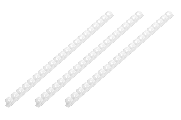 Plastic combs for the binder 19mm white 100pcs
