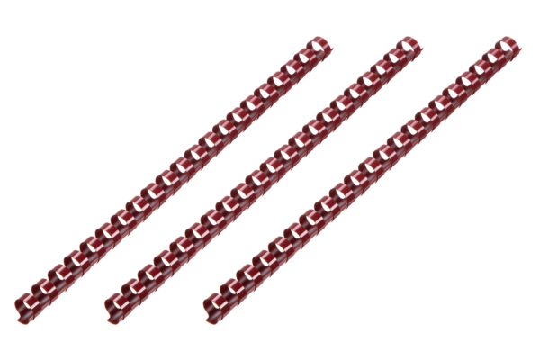 Plastic combs for the binder 25mm maroon 50pcs