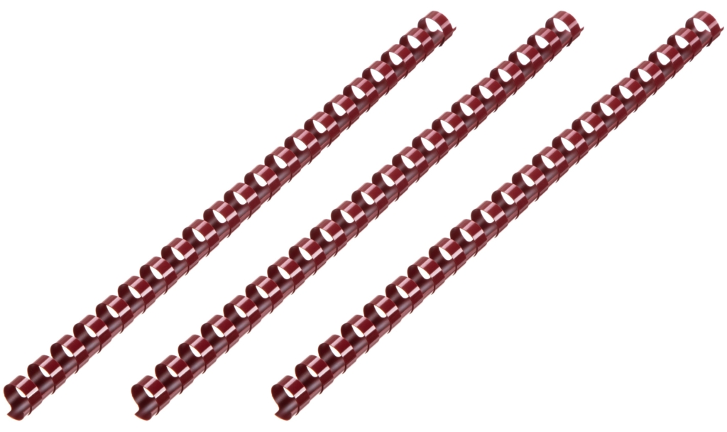 Plastic combs for the binder 25mm maroon 50pcs