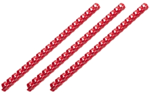 Plastic combs for the binder 25mm red 50pcs