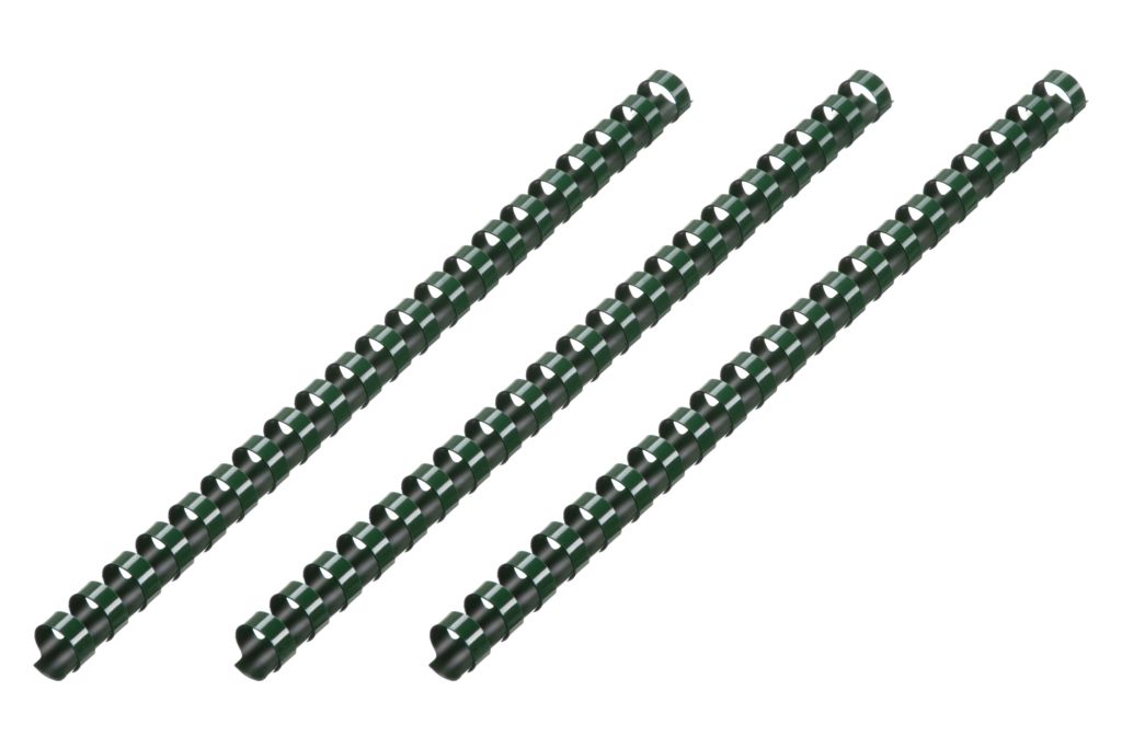Plastic combs for the binder 25mm dark green 50pcs
