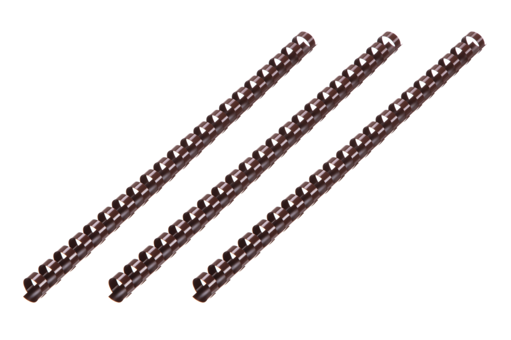 Plastic combs for the binder 25mm chocolate 50pcs