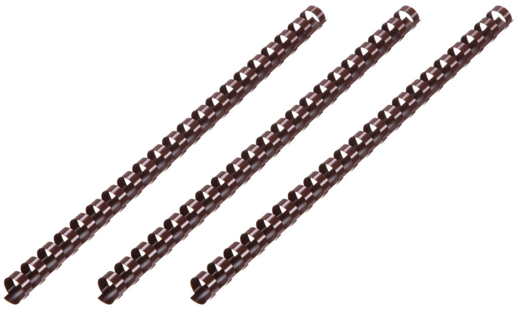 Plastic combs for the binder 25mm chocolate 50pcs