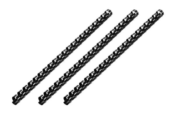 Plastic combs for the binder 28mm black 50pcs