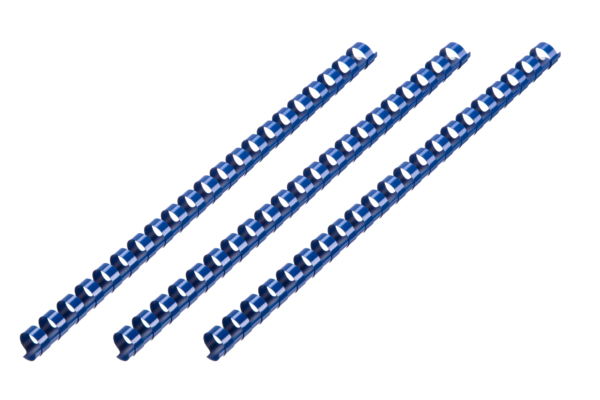 Plastic combs for the binder 51mm cyan 50pcs