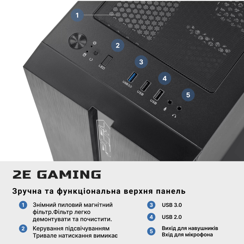 2E 2E PC Complex Gaming Intel i5-12400F/H610/16/500F+1000/NVD1030-2/FreeDos/2E-G2107-500