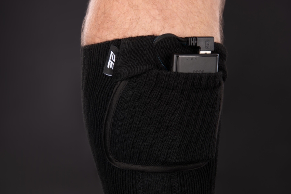 2E Tactical Heated Socks Race Black with Remote Control, Size S
