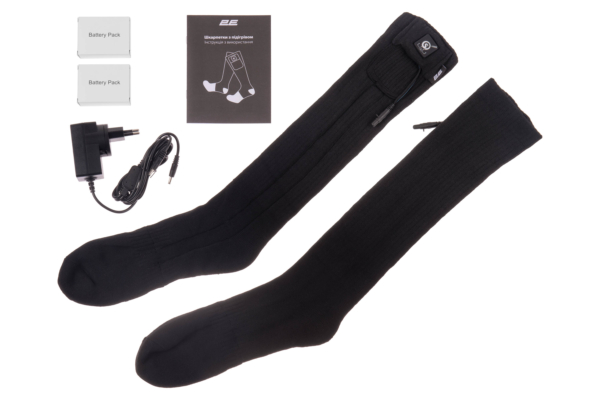 2E Tactical Heated socks Race Plus Black high, size L