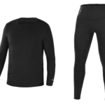 2E Tactical Men’s Heated Thermal Underwear eFiber for Men Black, Size XXL