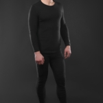 2E Tactical Men’s Heated Thermal Underwear eFiber for Men Black, Size XXL