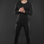 2E Tactical Men’s Heated Thermal Underwear eFiber for Men Black, Size XXL