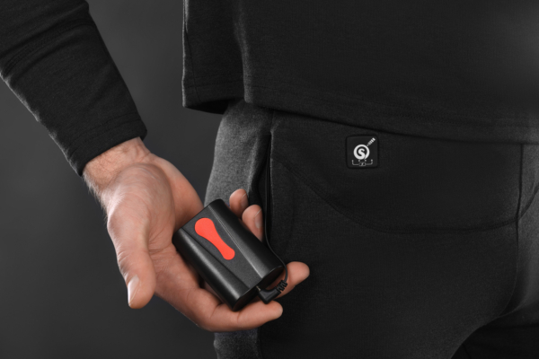 2E Tactical Men’s Heated Thermal Underwear eFiber for Men Black, Size XXL