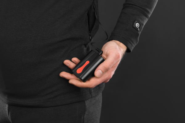 2E Tactical Men’s Heated Thermal Underwear eFiber for Men Black, Size XXL