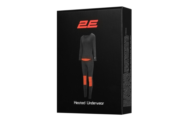 2E Tactical Men’s Heated Thermal Underwear eFiber for Men Black, Size XXL