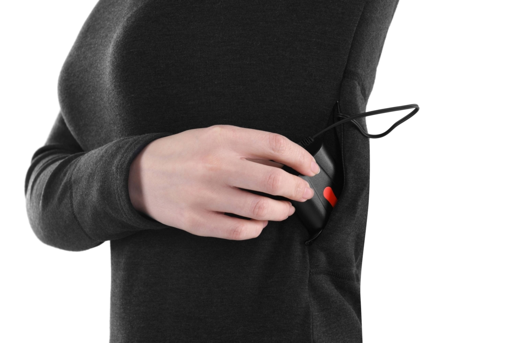 2E Women’s Heated Thermal Underwear eFiber for Women Black, size L