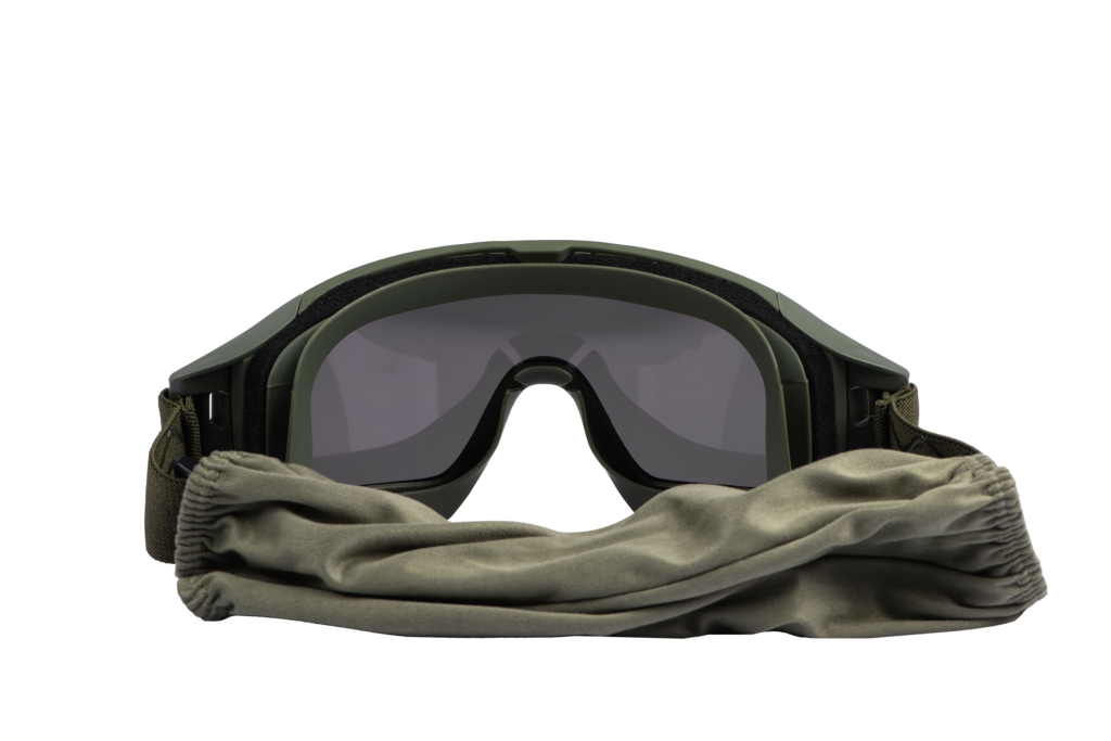 2E Tactical Маска тактична, захисна Hawk Army Green Anti-fog, сумка, 3 лінзи