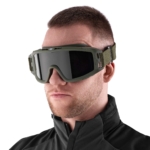 2E Tactical Маска тактическая, защитная Hawk Army Green Anti-fog, сумка, 3 линзы