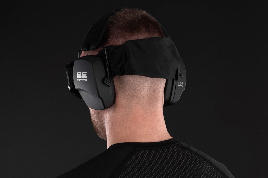 Тактические защитные наушники 2E Defence Black NRR: 25 dB, пассивные