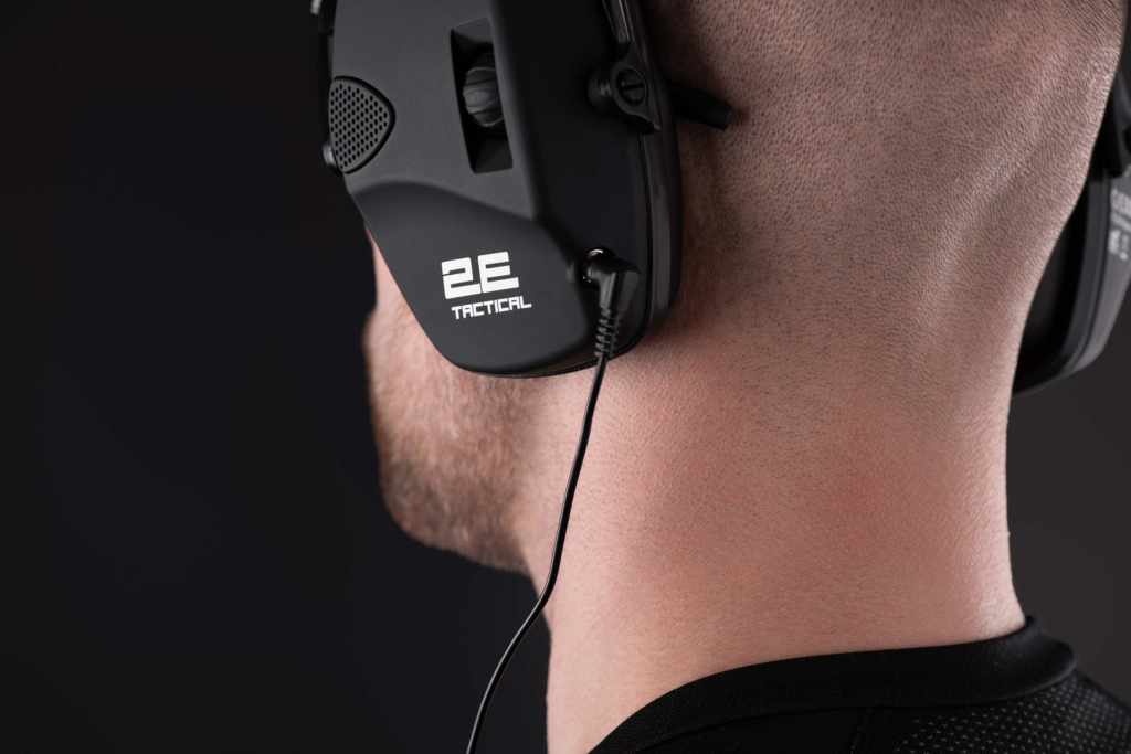 2E Tactical Тактичні захисні навушники Pulse Pro Black NRR 22 dB, активні