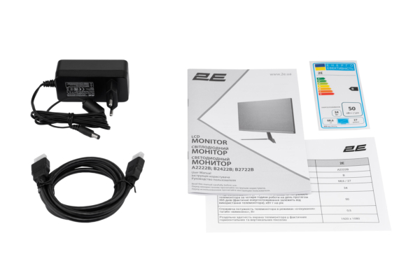 Монітор 2E 21.5″ A2222B D-Sub, HDMI, MM, VA, 75Hz
