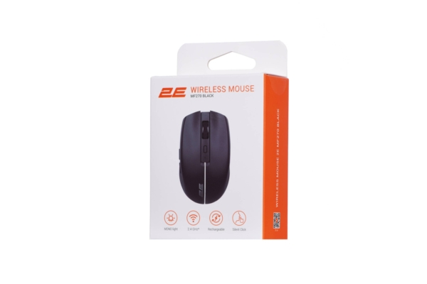 Мышь 2E MF270 Rechargeable, White LED, WL, чёрный