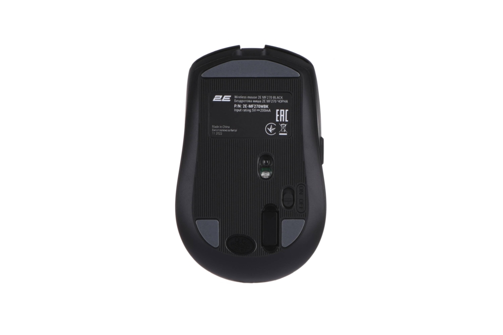 Мышь 2E MF270 Rechargeable, White LED, WL, чёрный