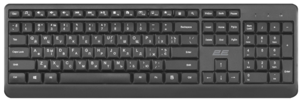 2E Keyboard membrane KS220 106key, WL, EN/UK/RU, black