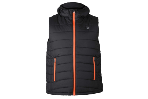2E Tactical Heated Vest Heat Power Plus Black with Hood, Size XXL
