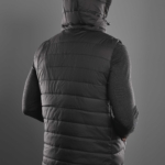 2E Tactical Heated Vest Heat Power Plus Black with Hood, Size XXL