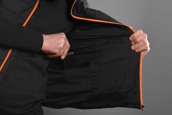 2E Tactical Heated Vest Heat Power Plus Black with Hood, Size XXL