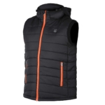 2E Tactical Heated Vest Heat Power Plus Black with Hood, Size XXL