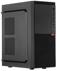 2E PC case Alfa E130 without PSU, 2xUSB3.0, 1xUSB2.0, 1x80mm, VGA 320mm, ATX, black