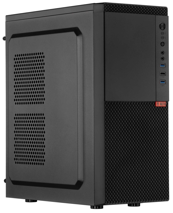 Корпус 2E Alfa E130 без БЖ 2xUSB3.0, 1xUSB2.0, 1×80мм, VGA 320мм, ATX, чорний