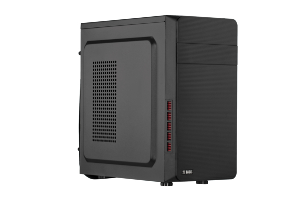 2E PC case Basis RD831 without PSU, 2xUSB2.0, VGA 320mm, mATX, black