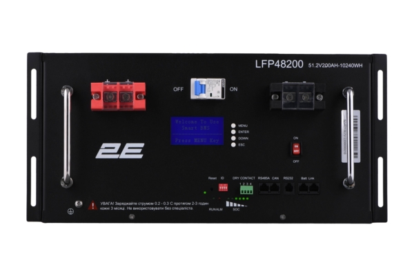 2E-LFP48200 48V/200Ah 19″ LiFePo4 Battery