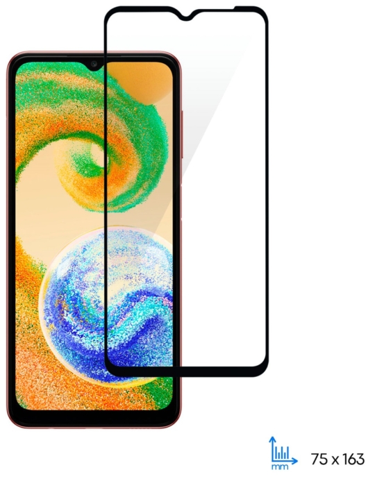 Защитное стекло 2E для Samsung Galaxy A04-A04s (A045-A047), 2.5D FCFG, (1 Pack), черная рамка