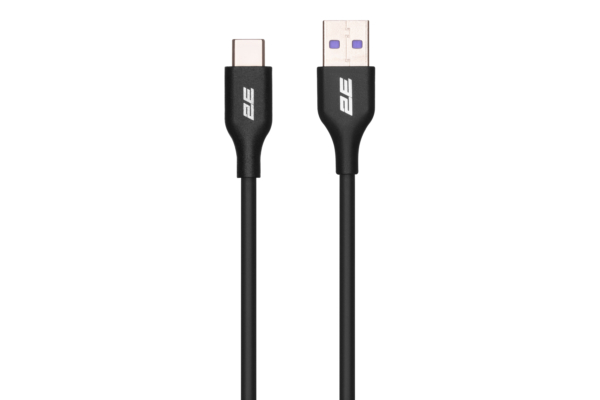 Кабель USB-A > USB-C зарядки/синхронизации 2E, 1м, Type-C, Glow, черный