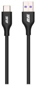 Кабель USB-A > USB-C зарядки/синхронизации 2E, 1м, Type-C, Glow, черный